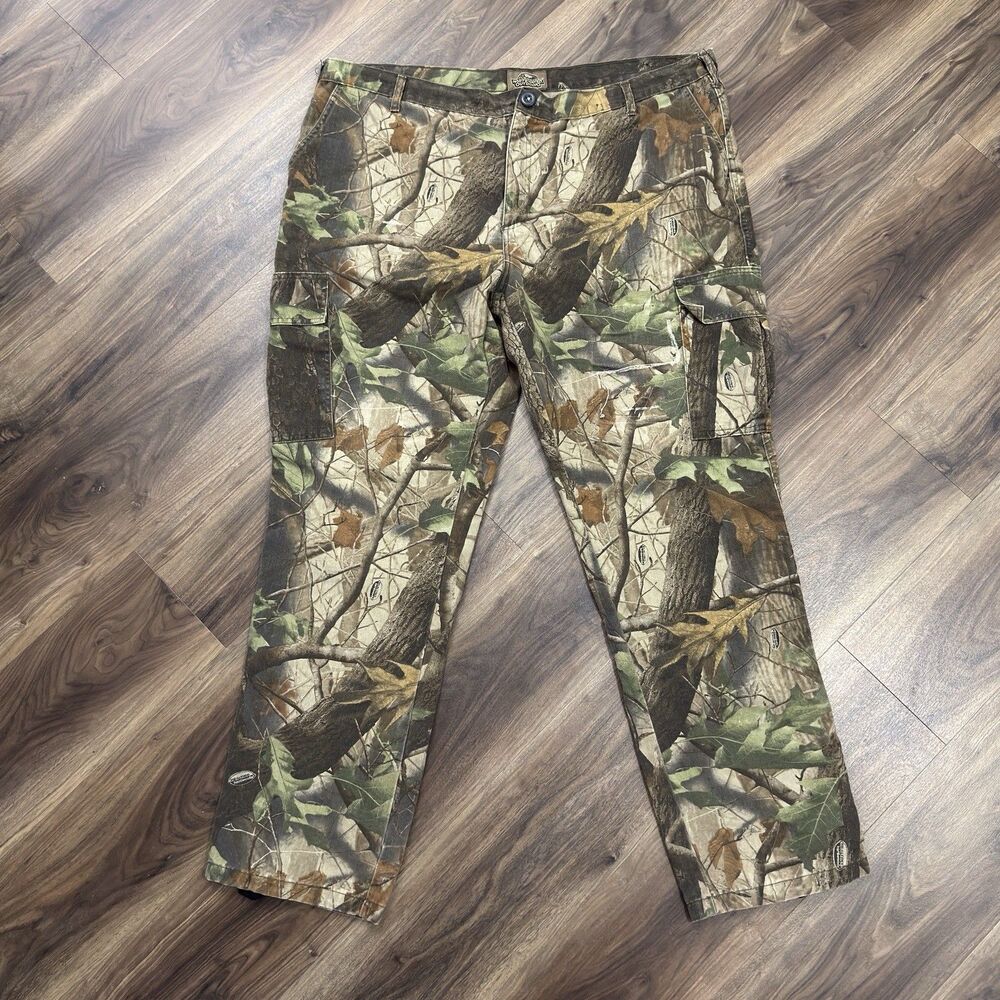 Vintage Real Tree Camo Cargo Pants Loose Hunting Whitewater Outdoors 2XL